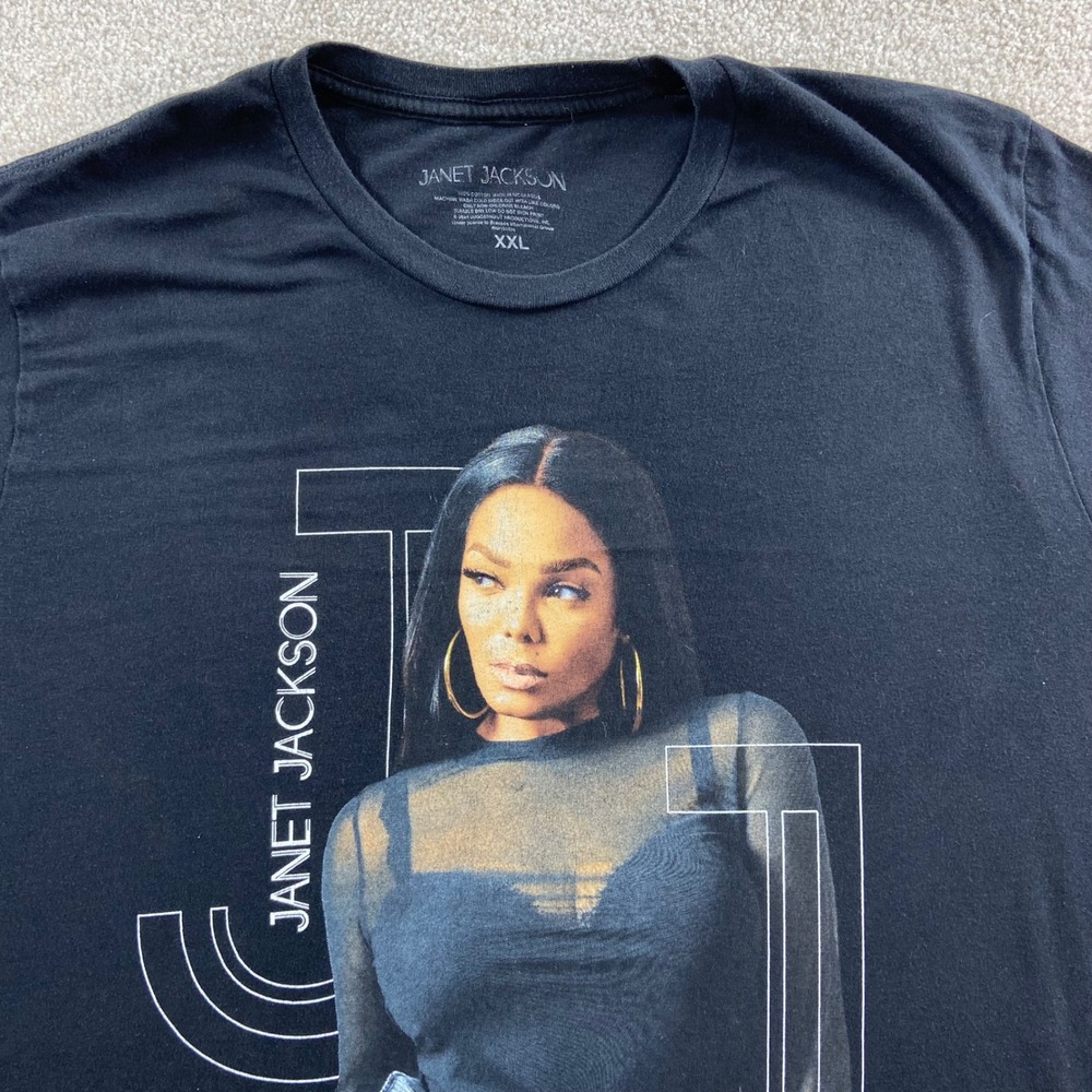 Janet Jackson Together Again Tour 2024 T-Shirt XXL Black Graphic Concert Tee